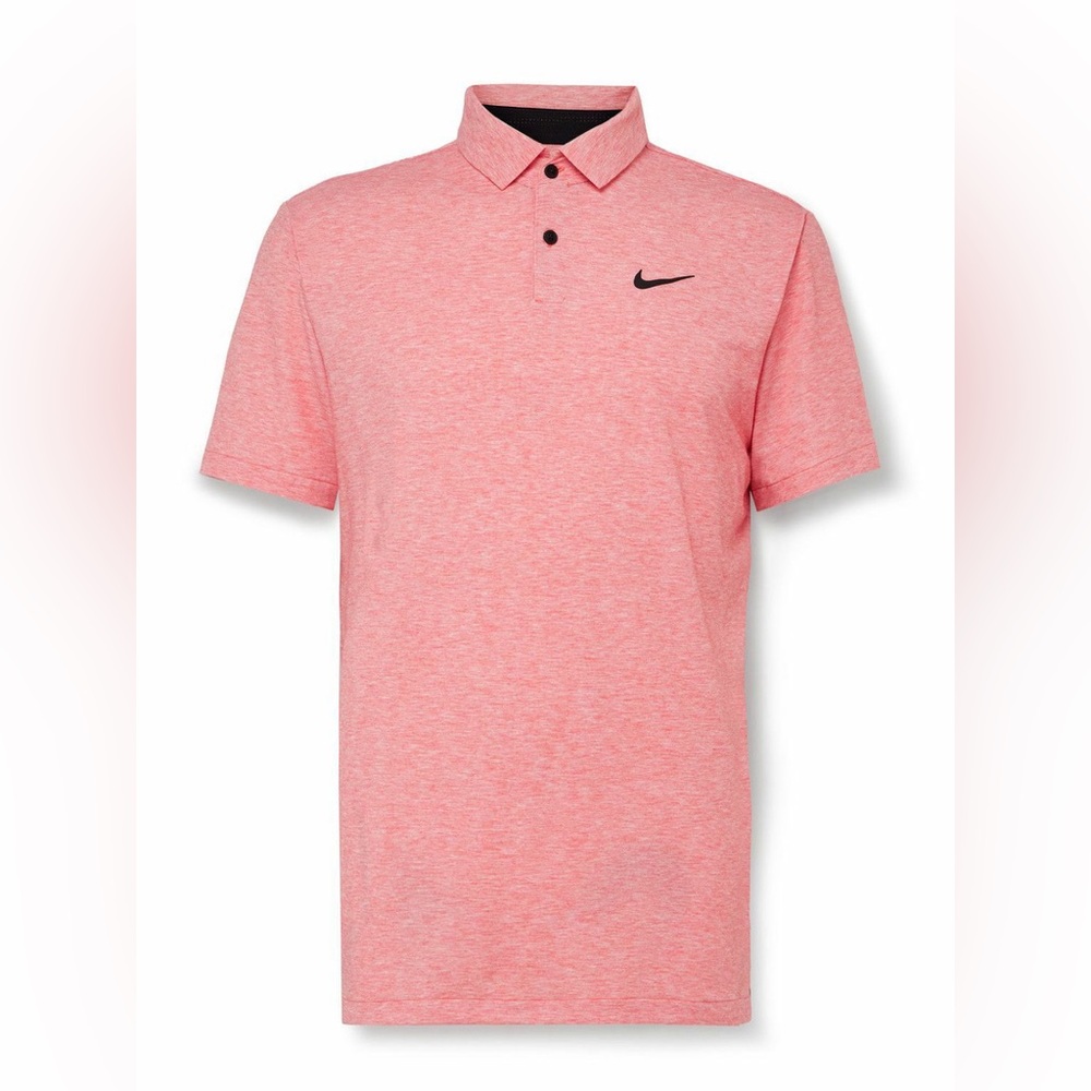 NIKE MEN’S DRI-FIT TOUR POLO - EMBER GLOW SIZE MEDIUM (PREOWNED)